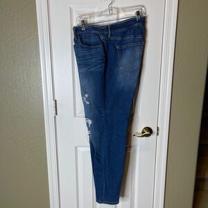 Ava & Viv Blue Skinny Jeans with Distressed Details